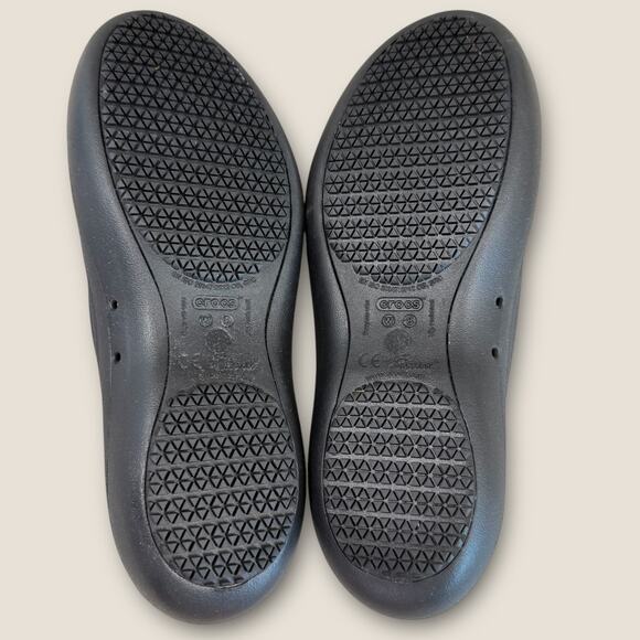 Crocs Womens Black Brooklyn Flat Ballet Shoes Size 8 Slip On Comfort Round Toe - Picture 7 of 10